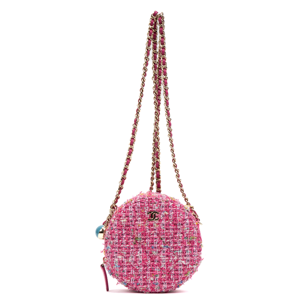 Chanel Round Chain Clutch Crossbody Mini